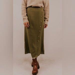 Roolee Chevalier Button Skirt